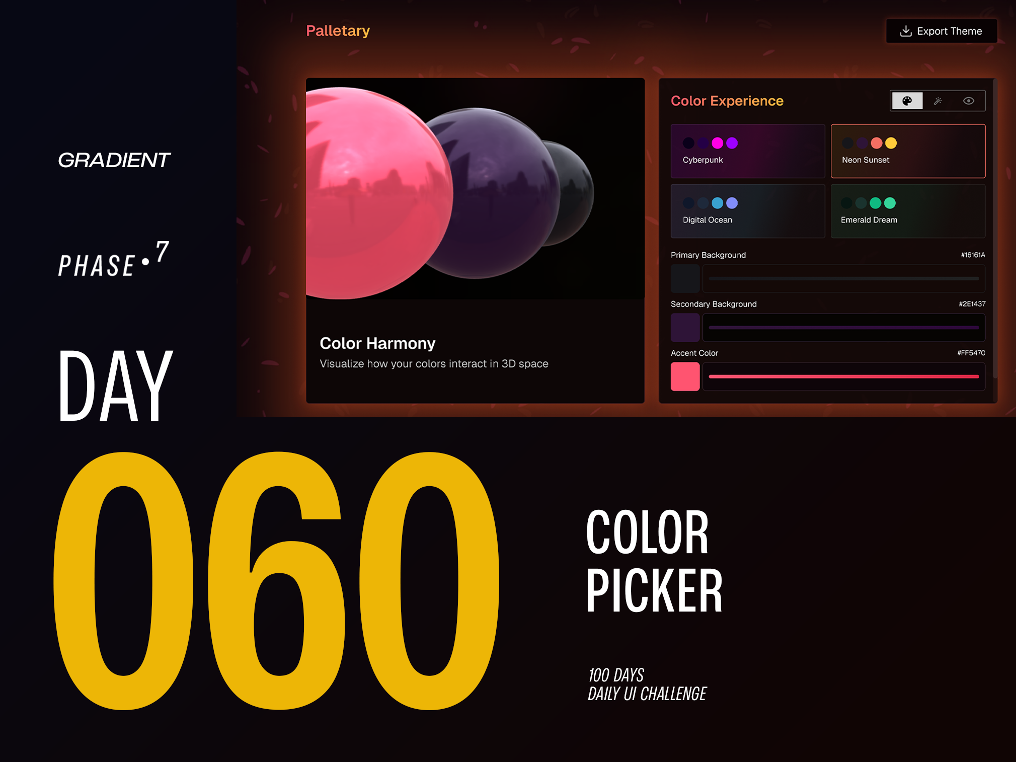 Color Picker - DailyUIChallenge 100daysui branding dailyui dailyuichallenge design ui uiux website