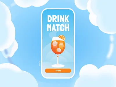 Drink Match Game app app design design game game design graphic design illustration landing page splash screen ui ux vector