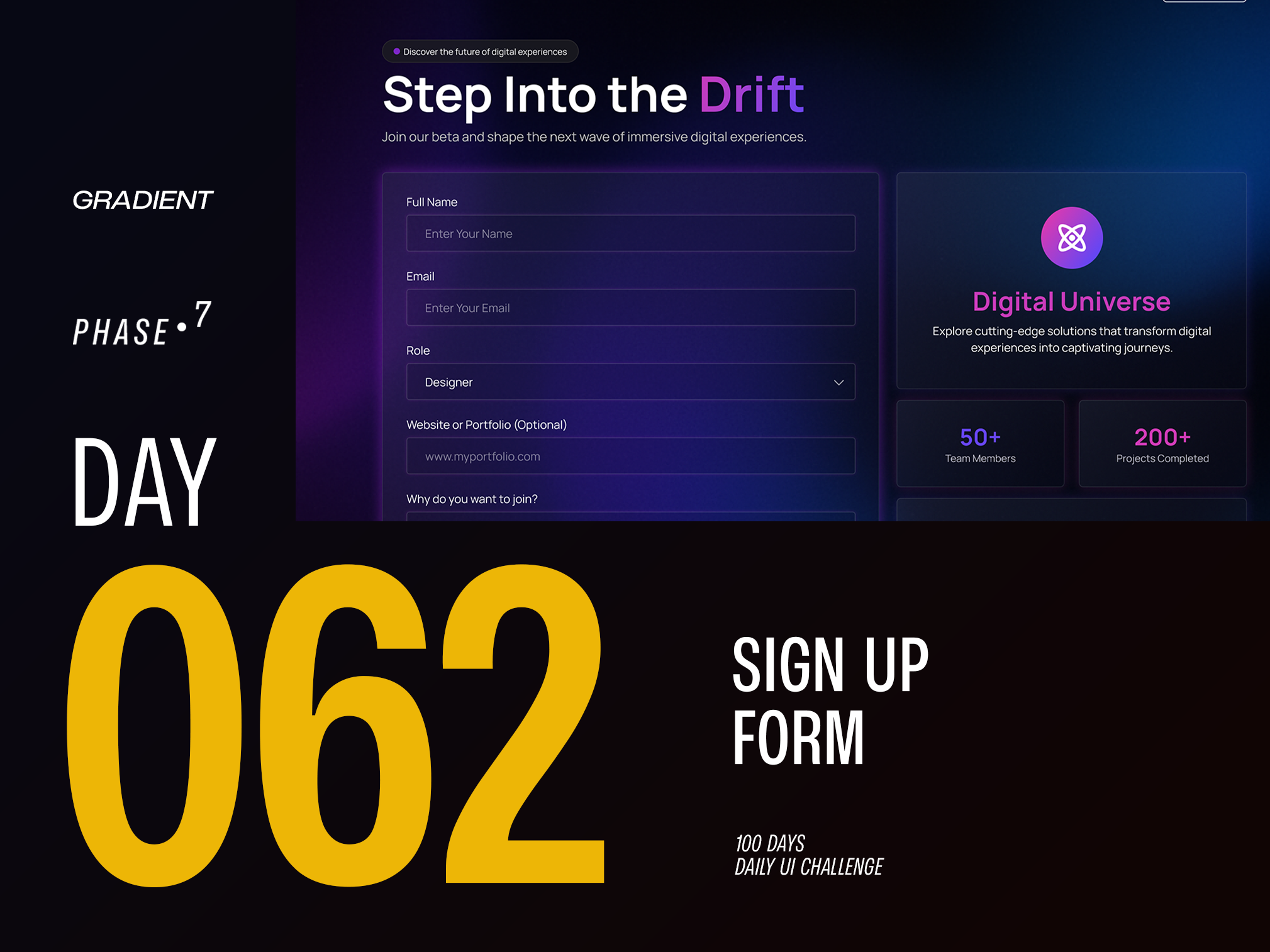Sign Up Form - DailyUIChallenge 100daysui branding dailyui dailyuichallenge design illustration logo ui uiux website