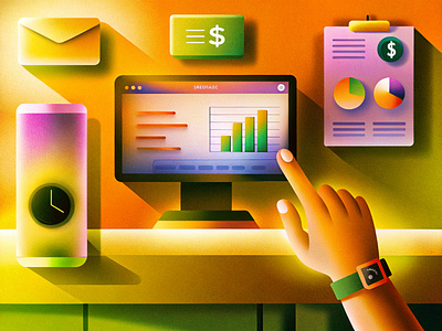 📊 Fintech Dashboard Illustration app branding creative design digital agency graphic design illustration logo ui vector