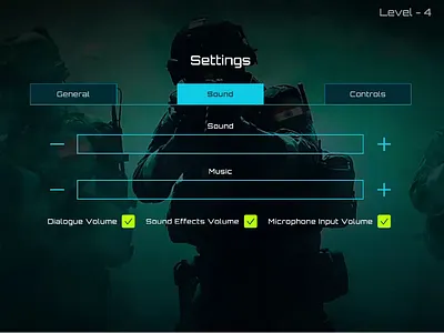 Volume Controls - Conditional Prototyping - Figma advance prototyping animation control ui design figma game setting game ui microanimation prototyping ui ui design uiux volume controls