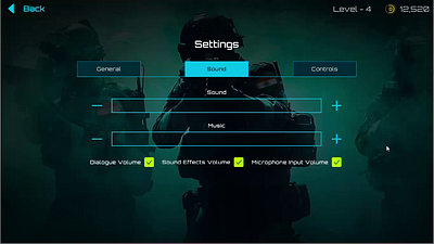 Volume Controls - Conditional Prototyping - Figma advance prototyping animation control ui design figma game setting game ui microanimation prototyping ui ui design uiux volume controls