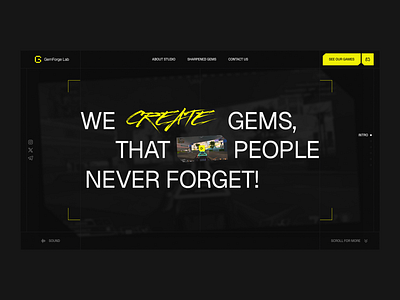 Dark UI Design for Web3 — Web & Mobile Concept for a Game Studio darktheme figmaui gameui gamingwebsite uiux web3design webdesign