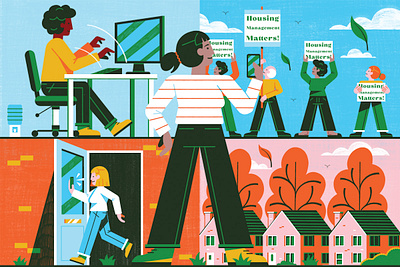Inside Housing - Housing Management Matters colour design editorial illustration illustration print