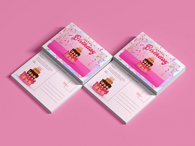 Birthday Postcard Design (Postcard Design Project) app branding design graphic design illustration logo typography ui ux vector