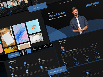 React.js simple portfolio animation branding portfolio ui