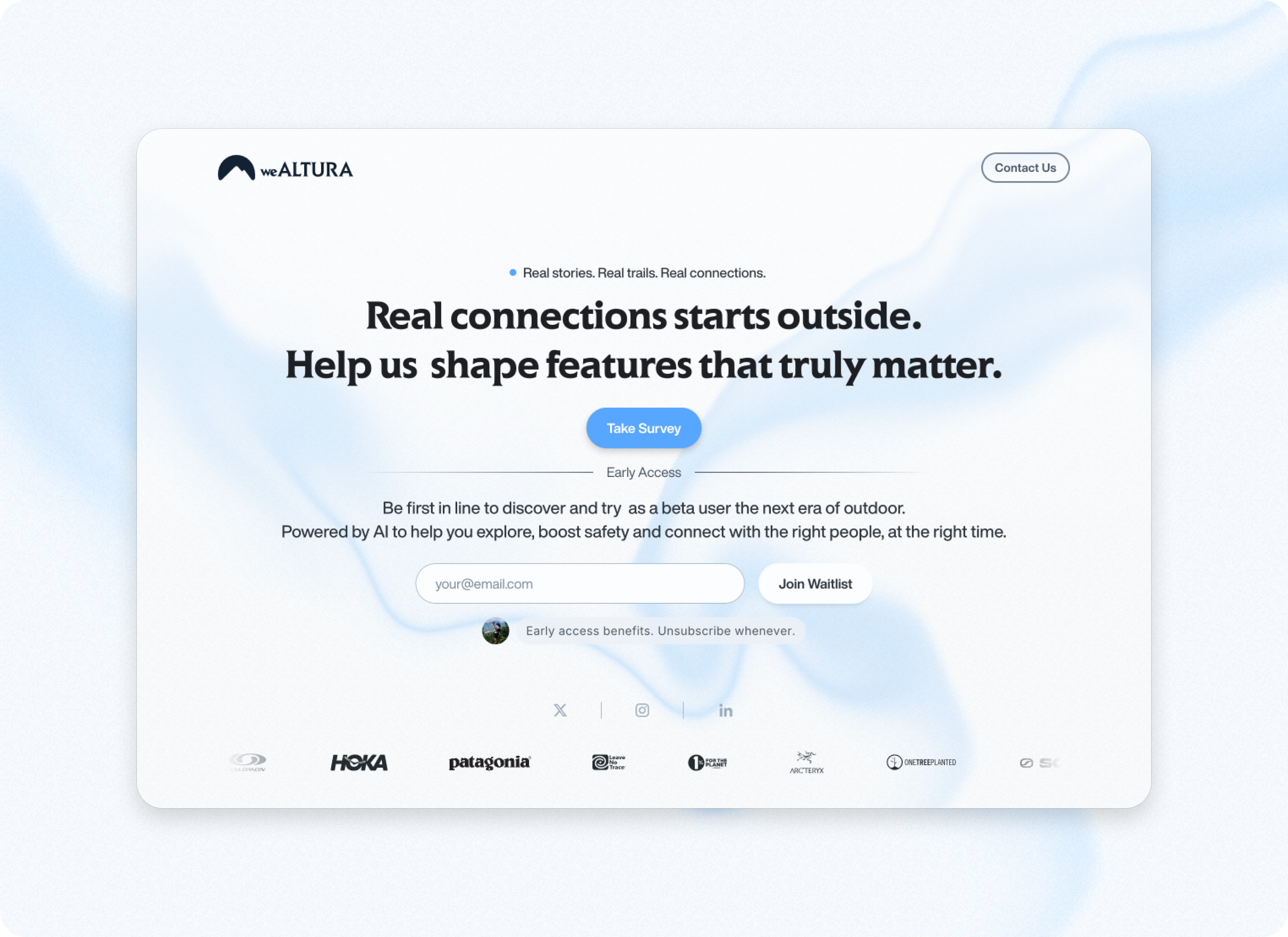 Example of Early Access Landing Page