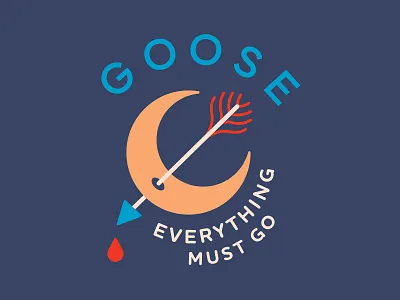 blood moon arrow band blood drop goose jam love merch merchandise moon music pain pierce print rock sing song summer swag tour