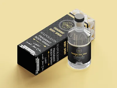 Luxury Body Spray Box & Label Design body spery label box design packaging design perfume label