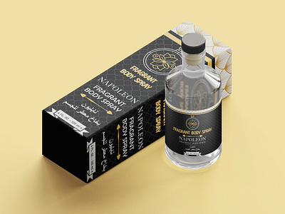 Luxury Body Spray Box & Label Design body spery label box design packaging design perfume label