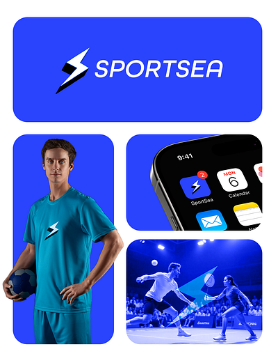 Sports Sea - Mini-Branding Designs arena logo athelete badminton branding cricket logo sports sports logo