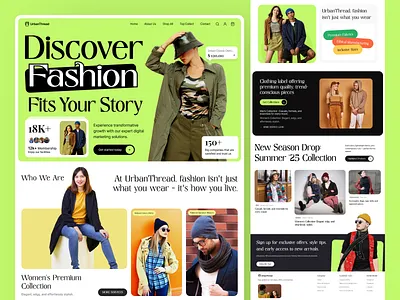 E-commerce Landing Page Design apparel shop ui clean web design clothing website design ecommerce landing page ecommerce ui kit ecommerce ux fashion brand website fashion ecommerce fashion website figma designer figma web design landing page concept landing page inspiration mockup design mockup ui modern fashion ui trendy fashion ui uiux designer
