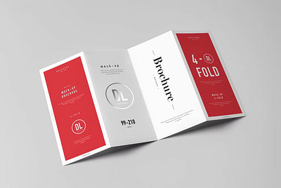4xDL Brochure Mock-up annual annual report brochure brochure 2023 business business trifold catalog clean design illustration indesign magazine multipurpose print printable report template trifold trifold brochure trifold mockup