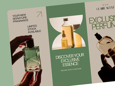 Claire Scent – Minimal Design for a Signature Brand branding clean design elegant fragrance illustration landing landingpage logo modern perfumewebsite typography ui userengagement userexperience userinterface ux web webdesign websitedesign