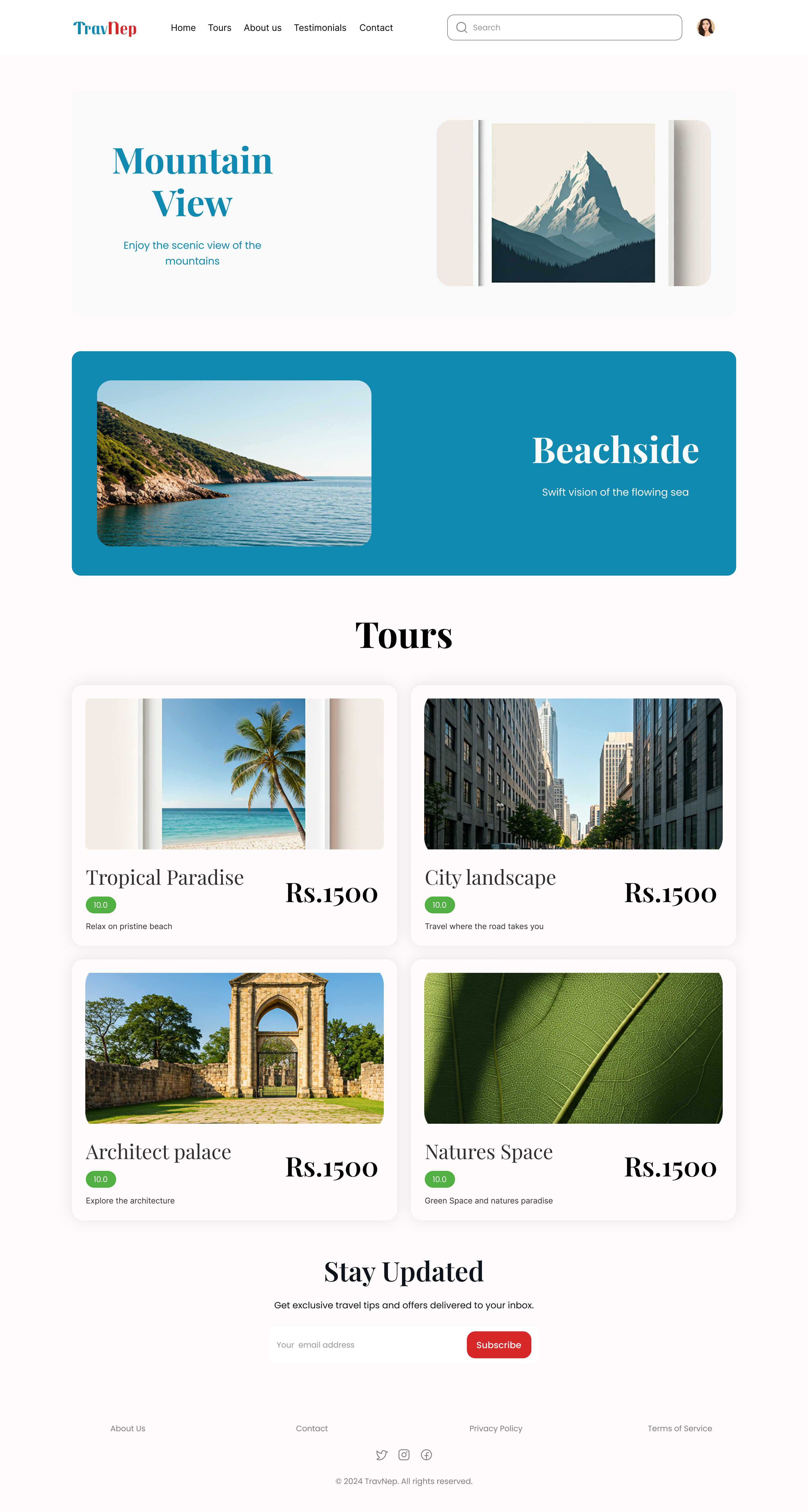 Nepal Travel Website Concept branding colortheory dailyui design figma logo typography ui ux webapp