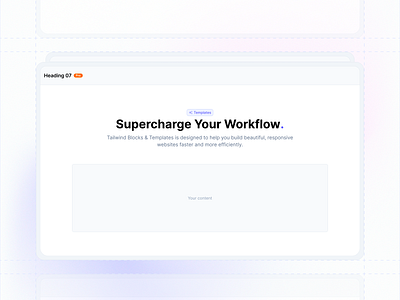 TailwindCSS : Heading #07 flat header heading home page landing page marketing section tailwind website