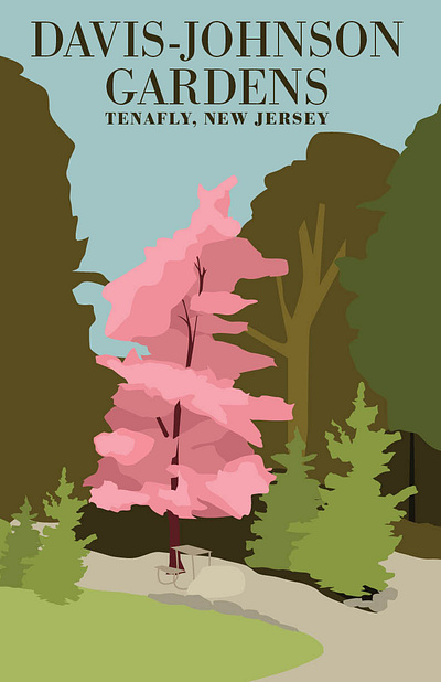 Davis-Johnson Gardens | Travel Posters branding design garden graphic design illustration poster poster design travel poster travel posters typography vector