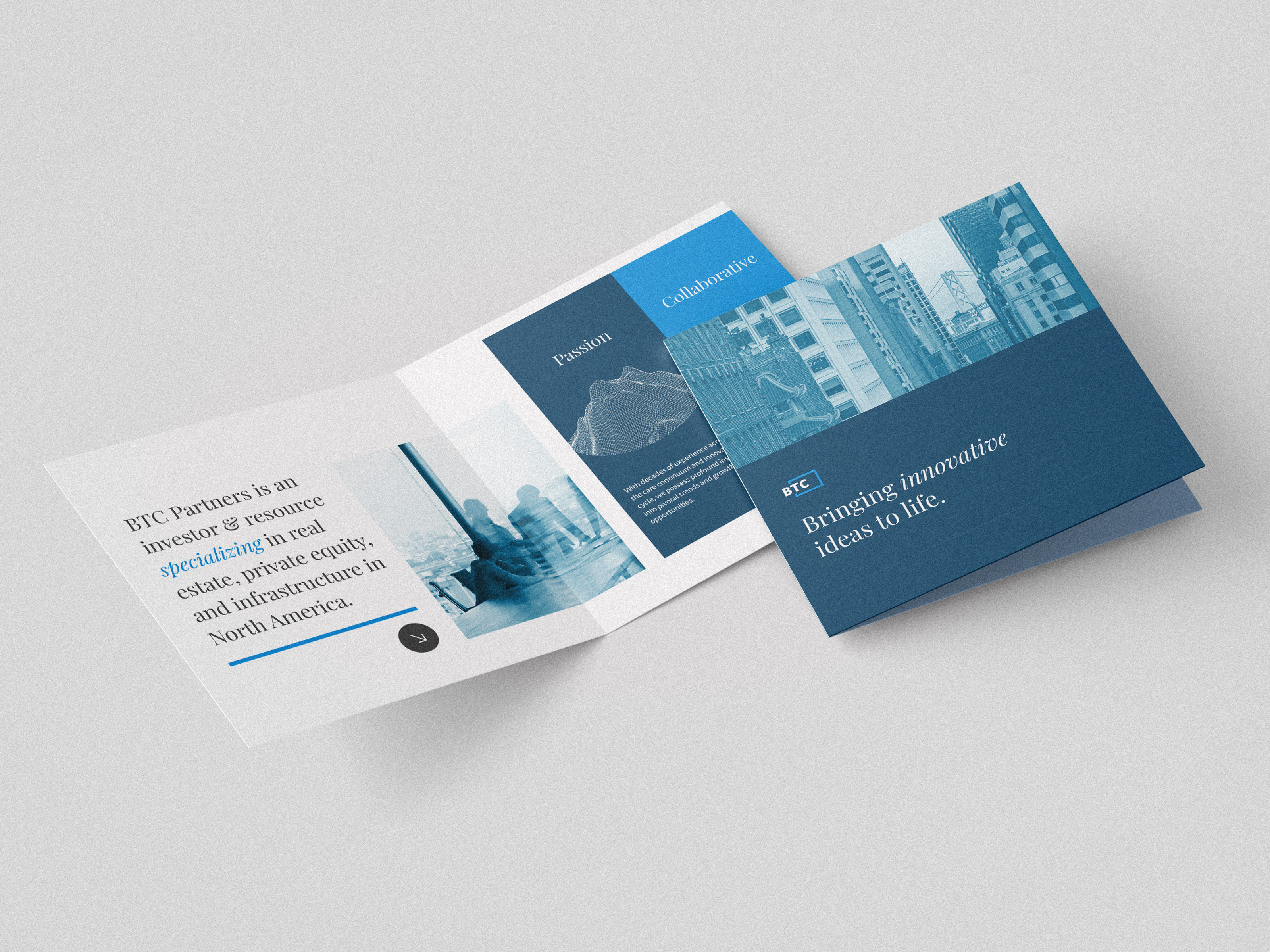 Custom Bifold Leave-Behind Branding bifoldbrochure brandcollateral branding corporate creativebranding design financial financialbranding leavebehinddesign logo pemarketing photography printdesign private equity venture capital