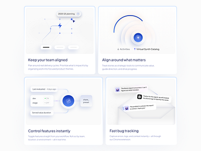 Bento UI for Atono – Feature Control, Planning & Bug Tracking bento bento section bento web design design figma figma design framer framer development graphic design illustration no code saas ui uiux ux uxui vector web design webdesign website builder