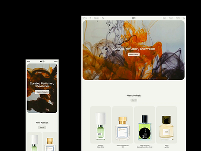 KK® clean design design homepage perfume ui web website