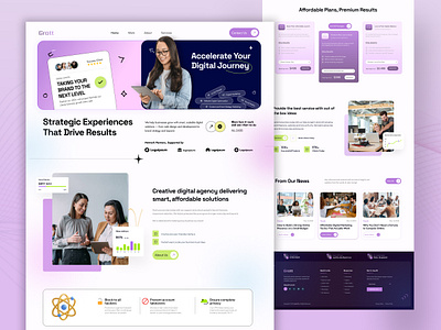 💻 Gratt – Digital Agency Website UI agency digital ui