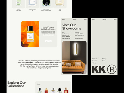 KK® clean design design ecommerce homepage landing page mobile perfume ui web website