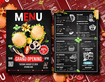 Restaurant Menu Design fast food menu design food menu graphic design menu menu card design menu design restaurant menu restaurant menu design restaurant menu template seafood menu