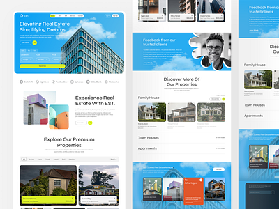 Real Estate Website Design - Homepage home rent homepage landing page real estate rental service web ui website