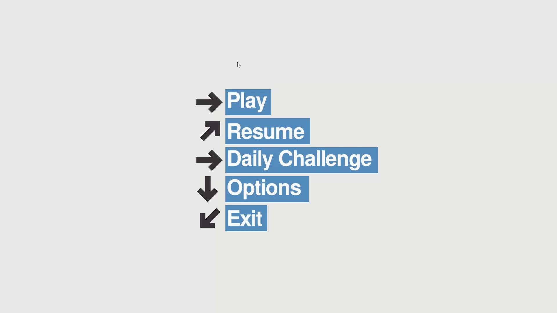 Example of Mini Metro | Main Menu UI Replication