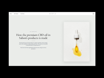 Mantle e commerce skincare typography ui design webdesign