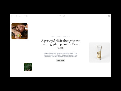 Mantle asymmetric design interaction design skincare typography