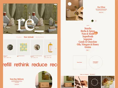 Grocery Ecommerce Web Design conscious brand digital product eco shopping ecommerce ecommerce website food delivery mobile friendly natural tones online market organic branding sustainable design typography ui design ui direction ui layout user journey ux design visual identity web design web interface