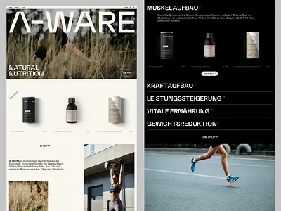 Modern Sports Nutrition Web Store category navigation ecommerce fitness store healthy lifestyle hemp products mobile optimized nutrition website performance focus product page shop layout sports branding typography ui components ui design user journey ux design ux strategy web commerce web store wellness design