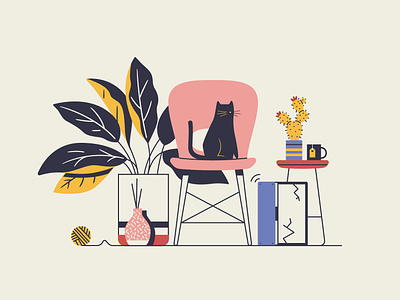 Cats Are Jerks cat digital folioart home illustration line nick slater vector