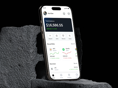 Investify – Stock & Crypto Trading App UI cleanui cryptoapp cryptowallet darkui dashboardui designinspiration dribbble figmadesign fintechui interactiondesign minimaldesign mobileappdesign moderndesign neumorphism portfoliodesign productdesign uidesign uiux uxdesign walletapp
