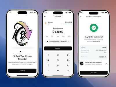 Investify – Stock & Crypto Trading App UI cleanui cryptoapp financeapp investmentapp iosappdesign mobiledesign stockapp tradingplatform ui ux watchlist