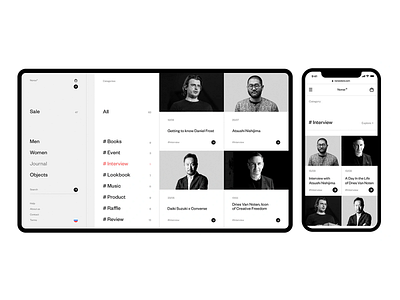 Editorial Interview Journal Design animation content strategy design system editorial interview editorial layout interview section journal design responsive design typography ui ui components ui desgin ui design ux design ux ui