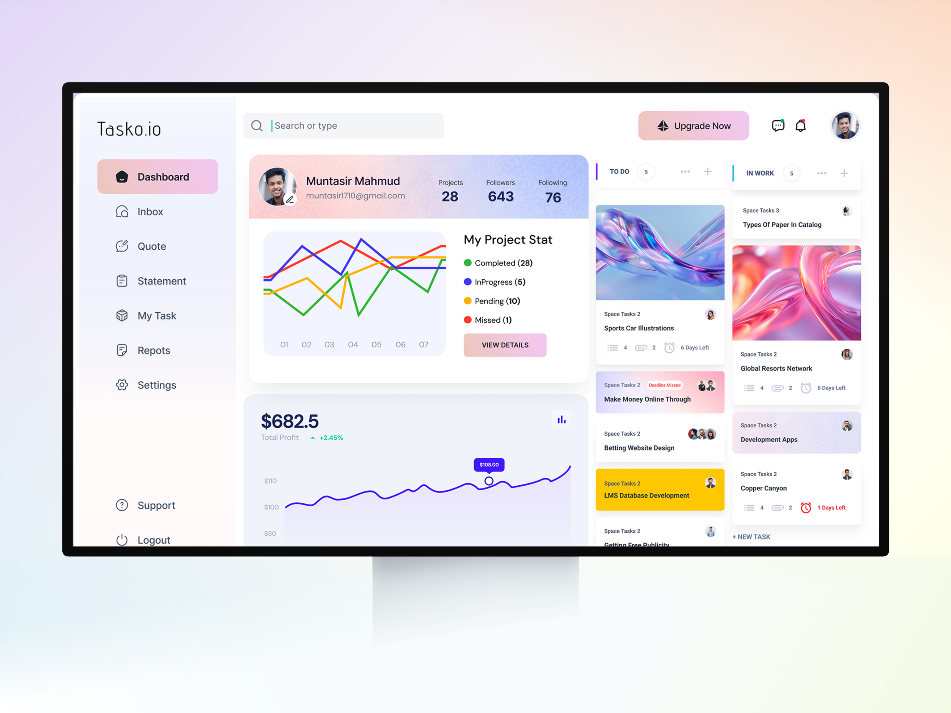 Example of Figma B2 B, B2 C, Erp, Crm UI UX Design