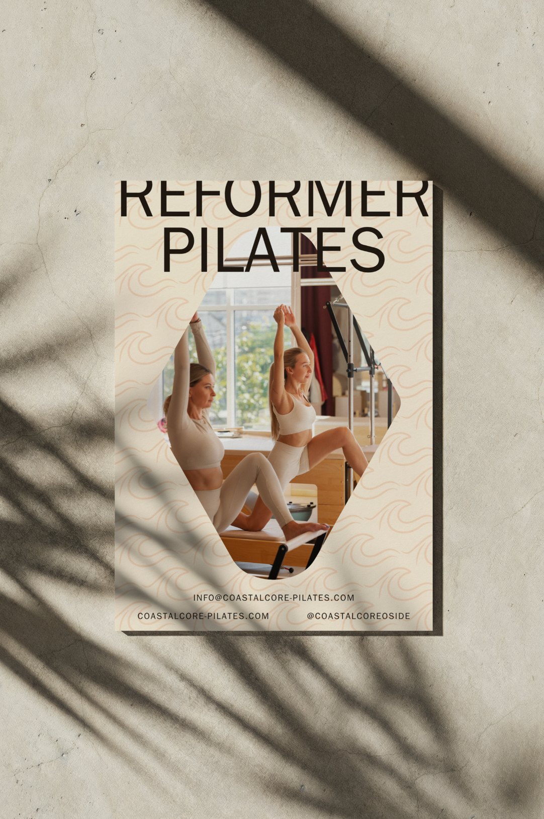 Coastal Core Pilates Flyer brand design brand identity branding logo logo design logo design branding logo design concept pilates pilates branding