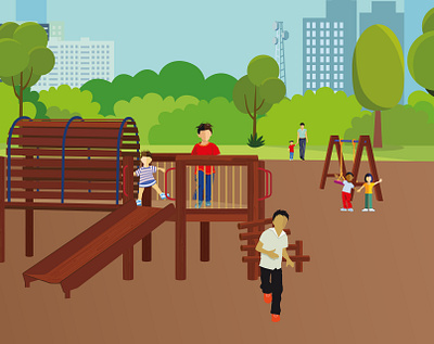 Construction hoarding - Ibirapuera park graphic design illustration signage visual identity