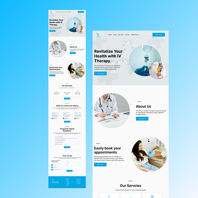 Medical IV Clinic Landing page landingpage medical ui uidesign ux uxdesign