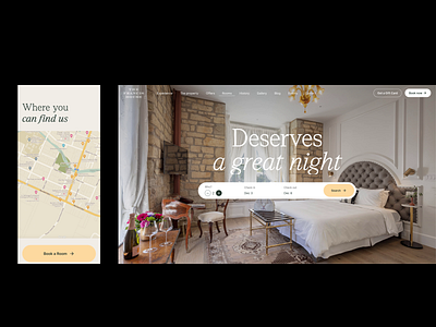Francis House live website calendar design hotel hotel web hotel website landing landing page responsive responsive website ui user experience user interface ux web web design website