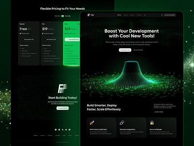 SaaS web design dark design landingpage minimal popular startup ui ux webdesign website