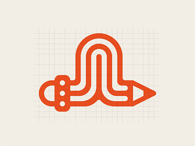 Flexible pencil design graphic design grid illustration logo vector
