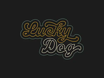 Lucky Dog 2d concept design dog dribbble graphic design inspo logo luck lucky luckydog script stroke type typeface typeinspo typography vector