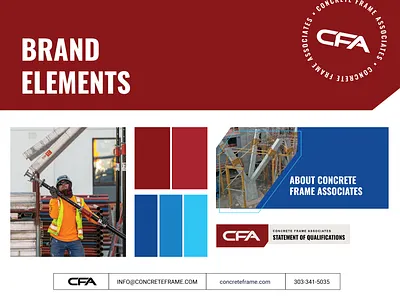 Concrete Frame Associates // Brand Update art director brand brand design brand update branding branding elements color palette concrete concrete brand construction design corporate branding corporate design designer freelance designer freelancer graphic design identity logo design photography treatment style tile