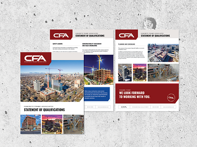 Concrete Frame Associates // Print art director brand design brand refresh branding concrete construction design design designer freelance designer freelancer graphic design identity design layout layout design photo layout print design print inspiration
