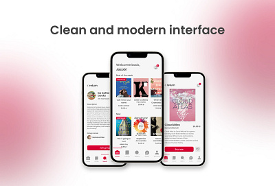 Book Club App UI/UX Design app design design figma graphic designer mobile app ui uiux