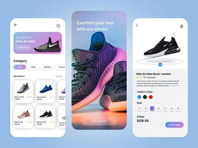 Mobile App Ecommerce Design 3d andorid app appdesign branding clean design ecommerence figma graphic design ios mobileapp mobileappdesign nikii saas shoes ui uidesign ux uxdesign