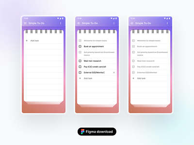 Simple Todo app checklist mobile app reminders todo app uiux